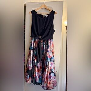 Floral Pleated Midi Dress